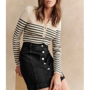 Sezane Savine Skirt Black - Size 4